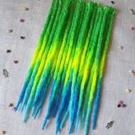 'Cyber Onion' Synthetic dreadlocks, Ombre crochet dreads, Cyber hair extensions