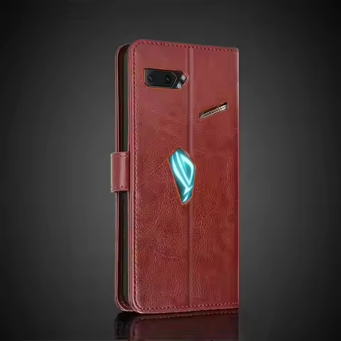 Wallet Leather Case for ASUS ROG Phone 2 / ROG Phone II ZS660KL Pu Leather Flip Cover Holster Phone 