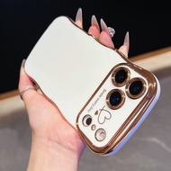 TEMU Electroplated Wave Large Window Case For , Compatible With For Iphone 17, Air, 16e, 15, 14, 13,