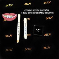 5 round tooth gems often come with Min Gems regular pen glue, Min Gems tooth gems