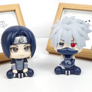 [Ready Stock] Naruto Figure Q Version Kurobe Kakashi Itachi Anime Model Merchandise Doll Doll Car De