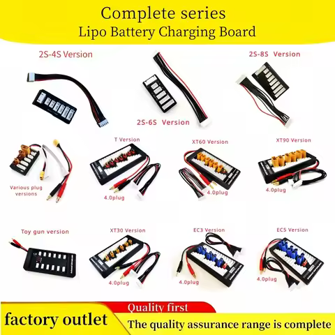 multifunction Lipo Parallel Battery Charging Board XT60 XT30 XT90 T-Plug EC3 EC5 2-6S 2-8S for IMAX 
