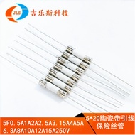 5 * 20 Ceramic with Lead Fuse Tube 5F0.5 A1A2A2.5 A3.15 A4A5A6.3 A8A-15A250V