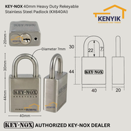 KEY-NOX Heavy Duty Rekeyable Stainless Steel Padlock (KX640AI / KX650AI)