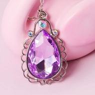 Elsa Princess Snowflake Crystal Gem Necklace Childrens Jewelry Gift Box for Bé Gáis Princess Style A