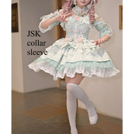 （BJYX) Original Purple Lolita Cos Dresses Japanese Girls Womans Sweet Cute Lace Bow Sling Dress Chin