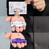 Baito Appearing Car Magic Tricks Card To Paper Car Magician Close Up Street Illusions Gimmicks Menta