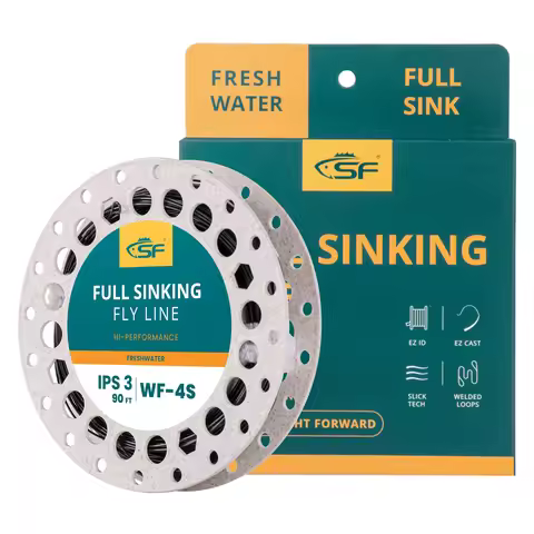 SF Full Sinking Fly Fishing Line Weight Forward Taper Fly Line WF 4 5 6 7 8 9 90FT IPS3/IPS5