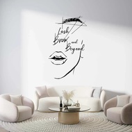 Beauty Salon Wall Decal Lash Brow Asthetic Wall Sticker Lash Studio Decor Beauty Decals Vinyl Remova
