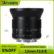7artisans 12mm F2.8 II APS-C Super Ultra Wide Angle Lens Manual Focus Fixed Focus Lens For Mirrorless Camera