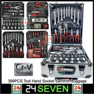 399pcs Tool Set Hand Tools Box Socket Set With Luggage Tool Box CRV Tools Original Car Repair Tool S
