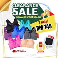 Sports Bra | ZipBra Hawanis Exclusive [ 7 Helai Random Colors + Free 1x Slimming Panties + Free Slim