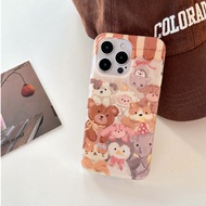 phone Casing compatible for iPhone 15 pro max 15 15Pro 14 13 12 14 pro max 13Pro 12Pro 13promax 13promax Brown Window cute Animals Double-layer IMD cover HQ iPhone casing