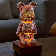LED 3D Fireworks Teddy Bear Mood Light