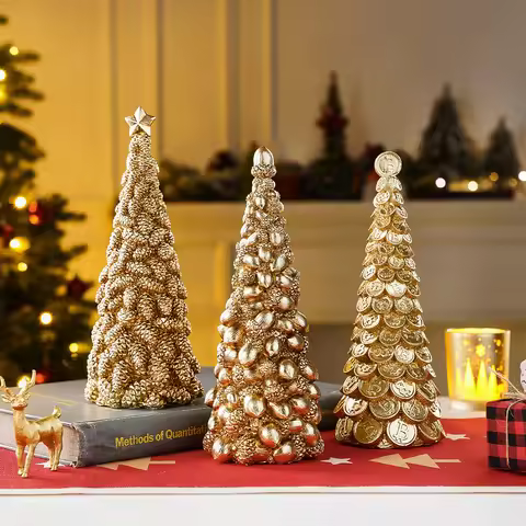 1PC,Christmas Decoration Creative Christmas Tree, acorn, pinecone, US dollar, Bitcoin shaped display