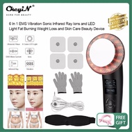 CkeyiN 6 In 1 EMS Vibration Sonic Infrared Ray lons and LED Light Fat Burning Weight Loss