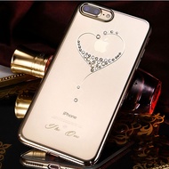 Bling Diamonds Crystal Case For iPhone 8 Plus 7 Plus Luxury Brand Rhinestone Transparent Hard Phone Cover Shockproof Kingxbar