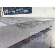 SKS 1mm Polycarbonate Corrugated Transparent Sheet Roofing Atap cerah