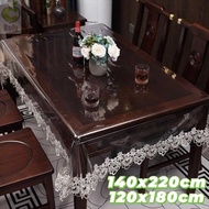 ROLY PVC Table Cloth, Soft Lace Embroidered Waterproof Table Cloth,   PVC Oilproof 140x220cm/120x180