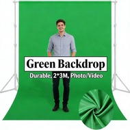 Kain Hijau Booth Studio Photo Backdrop 3Mx2 Video Kain Studio