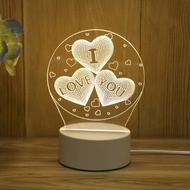 I Love You model 3D led light 1 color