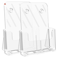 Brochure Holder 8.5 X 11 Brochure Display Stand Acrylic Brochure Holders Clear Flyer Holder Display Stand, 2 Packs Durable