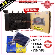 TOBAKI RADIATOR RACING SYM VF3i/LC135/Y15ZR/RS150 TOBAKI/ESPADA RADIATOR CURVE RACING COMPLETE SET W