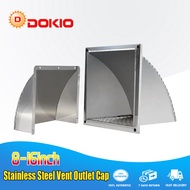 DOKIO 304 Stainless Wall Vent Outlet Cap Square Air Vent Covers Dryer External Extractor Exhaust Fan