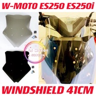 WMOTO ES250 ES250i WINDSHIELD LONG 41CM COWLING VISOR WINDSCREEN LIGHT LAMPU CAP CERMIN PANJANG 150 