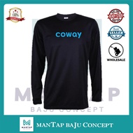 COWAY LOGO LONG SLEEVE BAJU Classic T Shirt COWAY FOR MEN & WOMEN Uniform staff malaysia COMPANY EVE