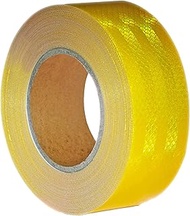 Yellow Reflective Safety Tape, High Intensity Waterproof Arrow Shape Reflective Sticker Warning Tapes for Trailers, Motorcycles, Bicycles, Baby Strollers, Electric Vehicles,5cmx25m
