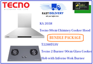 TECNO HOOD AND HOB BUNDLE PACKAGE FOR ( KA 2038 &amp; T 2288TGSV ) / FREE EXPRESS DELIVERY