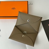 HERMES Calvi 卡包 - 大象灰 B