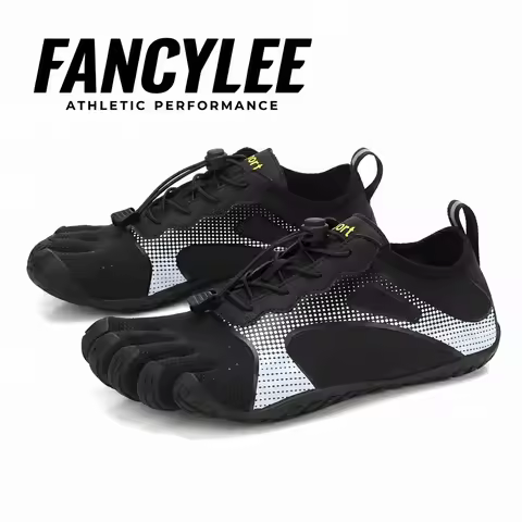 FANCYLEE Men's Professional Five-Finger Barefoot Shoe Zero-Drop Minimalist Gym Deadlift Squat Traini