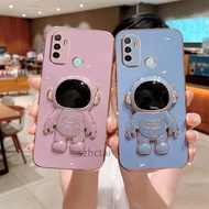 Casing oppo a53 a33 2020 phone case with astronaut holder soft silicone shockproof protector cover