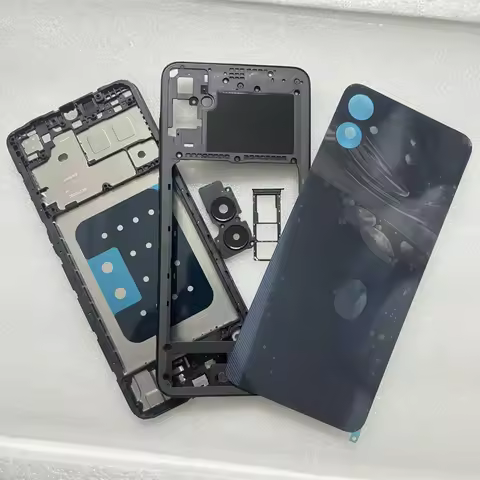 New Full housing For Samsung Galaxy A05 A055 LCD Front Housing Middle Plate Frame Housing+Battery Ba