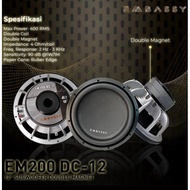 Embassy EM 200 DC-12 Subwoofer - Embassy New Double Magnet Subwoofer