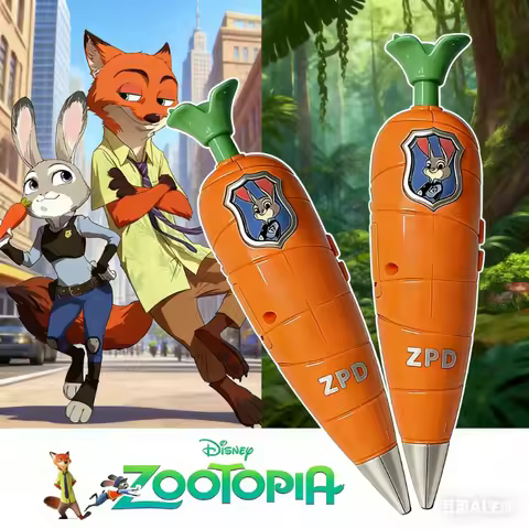 New Zootopia 2 Judy Carrot-Shaped 2-in-1 Voice Recorder Ballpoint Pen | 60-Second Recording | Ideal 