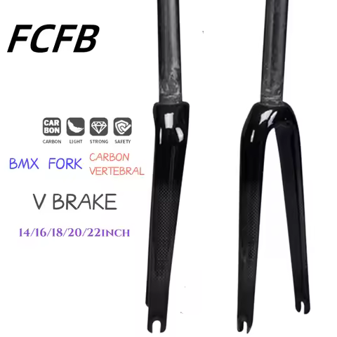 BMX fork Carbon Fork 14 16 18 20 22"inch Folding BMX Bike Fork Bicycle Front Forks Axle width 74mm o