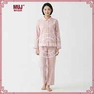 MUJI Ladies Side Seamless Flannel Pajamas (L/Slv)