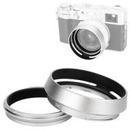 Metal Lens Hood Shade Protector with 49mm Filter Adapter Ring for Fujifilm Fuji X100VI X100V X100F X