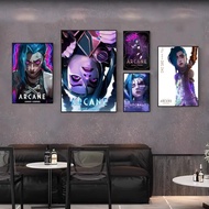 HighQuality Anime Arcane Jinx Poster for Dorm Living Room Wall Decor Aesthetic Painting Stickers