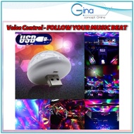 Mini Disco Ball Party Mushroom Lights LED Magic Stage Light Mini USB Car Bulb 4W Colorful Light for DJ KTV Bar Party