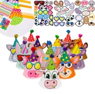 DIY Party Craft Activities for Kids Birthday Party Hats I PACK OF 12 Party Hats, Toddler Birthday Pa