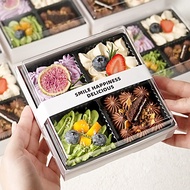 10pcs Four-Piece Cake Packaging Box Happy Cake Box Tirami Packaging Box Dessert Packaging Box Dispos