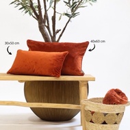 Plain suede orange sofa cushion cover size 30x50 30x60 40x60
