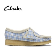Clarks Womens Wallabee. Shoes - Blue Check Kasut Perempuan