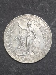1911 British Trade Dallor 站洋銀幣