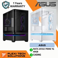 Flexi tech ASUS MATX AP202 PRIME TG ARGB BLK/WHT CASING