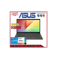 ASUS-K413E-AAM551TS-BLK-INTELCOREI5-1135G7,8GBR4,512GBSSD,14"FHD,IRISXE,W1064,2YRS,H&S